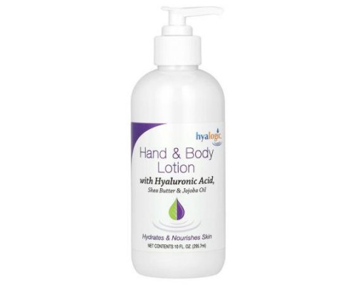 Hyalogic, Hand & Body Lotion with Hyaluronic Acid, Fragrance Free, 10 fl oz (295.7 ml) Hyalogic, Hand & Body Lotion with Hyaluronic Acid, Fragrance Free, 10 fl oz (295.7 ml)