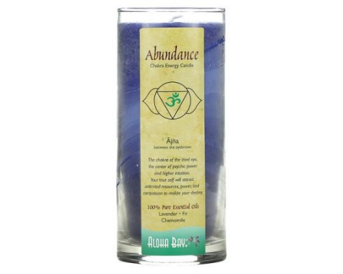 Aloha Bay, Chakra Energy Candle, Abundance, Indigo, 11 oz Aloha Bay, Chakra Energy Candle, Abundance, Indigo, 11 oz