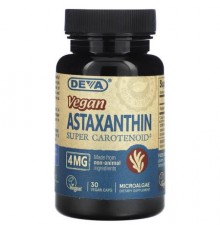 Deva, Vegan Astaxanthin, 4 mg, 30 Vegan Caps