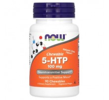 NOW Foods, 5-HTP, Natural Citrus, 100 mg, 90 Chewables