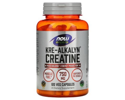 NOW Foods, Sports, Kre-Alkalyn Creatine, 750 mg, 120 Capsules NOW Foods, Sports, Kre-Alkalyn Creatine, 750 mg, 120 Capsules