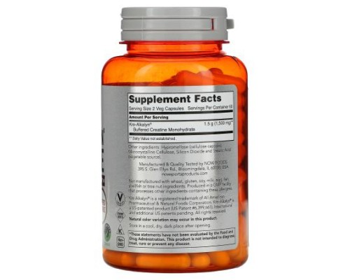 NOW Foods, Sports, Kre-Alkalyn Creatine, 750 mg, 120 Capsules NOW Foods, Sports, Kre-Alkalyn Creatine, 750 mg, 120 Capsules