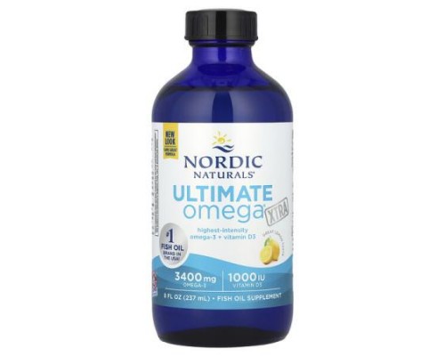 Nordic Naturals, Ultimate Omega® Xtra, Lemon, 8 fl oz (237 ml)