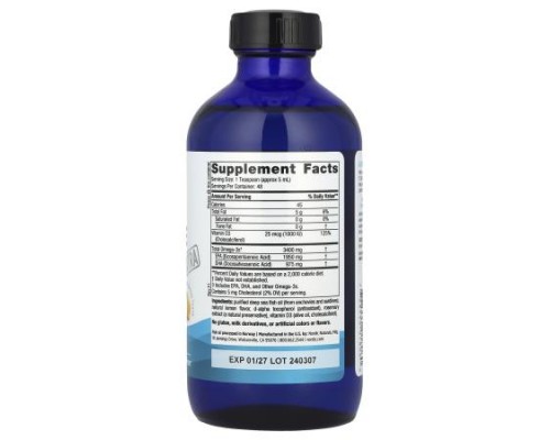 Nordic Naturals, Ultimate Omega® Xtra, Lemon, 8 fl oz (237 ml)