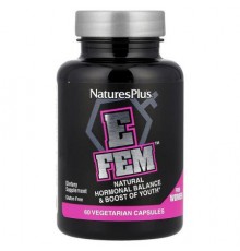 NaturesPlus, E Fem™ for Women, Natural Hormonal Balance & Boost of Youth, 60 Vegetarian Capsules