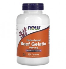 NOW Foods, Hydrolyzed Beef Gelatin, 550 mg, 200 Capsules