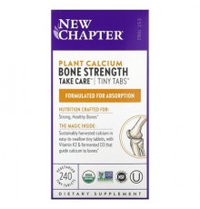 New Chapter, Plant Calcium, Bone Strength, Take Care, 240 Vegetarian Tiny Tablets