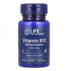 Life Extension, Vitamin B12, Methylcobalamin, 500 mcg, 100 Vegetarian Lozenges