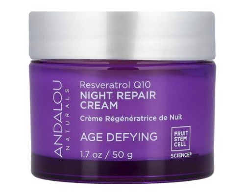 Andalou Naturals, Night Repair Cream, Resveratrol Q10, 1.7 oz (50 g) Andalou Naturals, Night Repair Cream, Resveratrol Q10, 1.7 oz (50 g)
