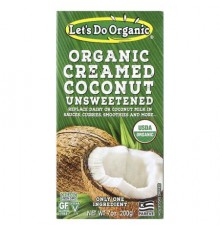 Edward & Sons, Let's Do Organic®, Organic Creamed Coconut, Unsweetened, 7 oz (200 g)