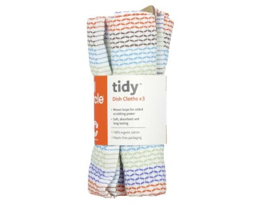 Full Circle, Tidy™ Dish Cloths, Multicolored, 3 Cloths