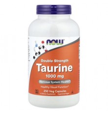 NOW Foods, Taurine, Double Strength , 1,000 mg, 250 Veg Capsules