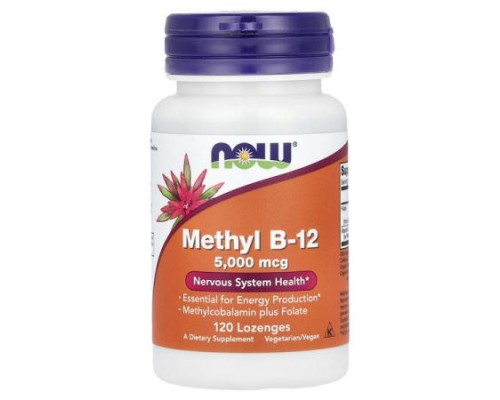 NOW Foods, Methyl B-12, 5,000 mcg, 120 Lozenges NOW Foods, Methyl B-12, 5,000 mcg, 120 Lozenges