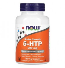 NOW Foods, 5-HTP, Double Strength, 200 mg, 120 Veg Capsules