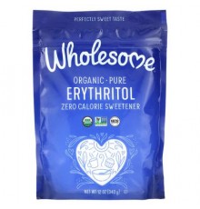 Wholesome Sweeteners, Organic-Pure Erythritol, Zero Calorie Sweetener, 12 oz (340 g)