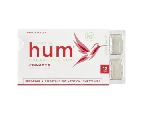 Stevita, Hum®, Sugar-Free Gum, Cinnamon, 12 Pieces Stevita, Hum®, Sugar-Free Gum, Cinnamon, 12 Pieces