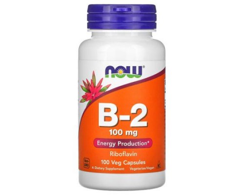NOW Foods, B-2, 100 mg, 100 Veg Capsules