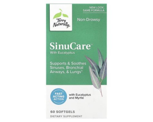 Terry Naturally, SinuCare™ with Eucalyptus, 60 Softgels Terry Naturally, SinuCare™ with Eucalyptus, 60 Softgels