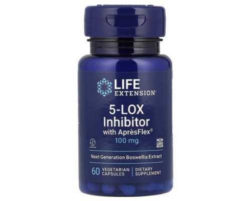 Life Extension, 5-LOX Inhibitor with ApresFlex®, 100 mg, 60 Vegetarian Capsules