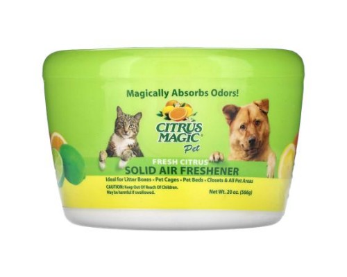 Citrus Magic, Pet, Solid Air Freshener, Fresh Citrus, 20 oz (566 g) Citrus Magic, Pet, Solid Air Freshener, Fresh Citrus, 20 oz (566 g)