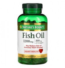 Nature's Bounty, Fish Oil, 1,200 mg, 200 Rapid Release Softgels