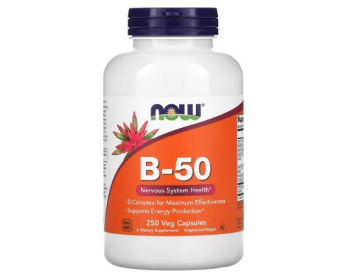 NOW Foods, B-50, 250 Veg Capsules NOW Foods, B-50, 250 Veg Capsules