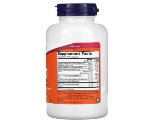NOW Foods, B-50, 250 Veg Capsules NOW Foods, B-50, 250 Veg Capsules