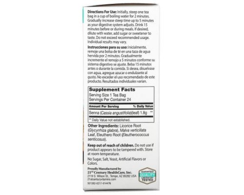 21st Century, Herbal Slimming Tea, All Natural, Caffeine Free, 24 Tea Bags, 1.7 oz (48 g) 21st Century, Herbal Slimming Tea, All Natural, Caffeine Free, 24 Tea Bags, 1.7 oz (48 g)