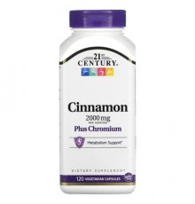 21st Century, Cinnamon Plus Chromium, 120 Vegetarian Capsules