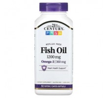 21st Century, Fish Oil, Omega-3, 1,200 mg, 90 Enteric Coated Softgels