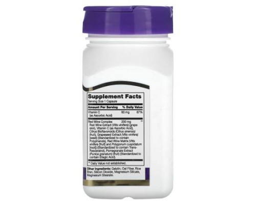 21st Century, Resveratrol Red Wine Extract, 90 Capsules
