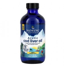 Nordic Naturals, Arctic Cod Liver Oil, Lemon, 1,060 mg, 8 fl oz (237 ml)