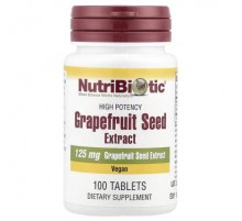 NutriBiotic, Grapefruit Seed Extract, High Potency, 125 mg, 100 Tablets