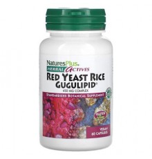 NaturesPlus, Herbal Actives, Red Yeast Rice Gugulipid, 450 mg, 60 Vegan Capsules