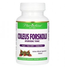 Paradise Herbs, Coleus Forskolii, 60 Vegetarian Capsules (250 mg per Capsule)