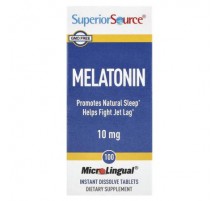 Superior Source, Melatonin, 10 mg, 100 MicroLingual® Instant Dissolve Tablets