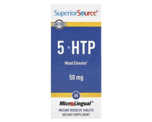 Superior Source, 5-HTP, 50 mg, 60 MicroLingual® Instant Dissolve Tablets Superior Source, 5-HTP, 50 mg, 60 MicroLingual® Instant Dissolve Tablets