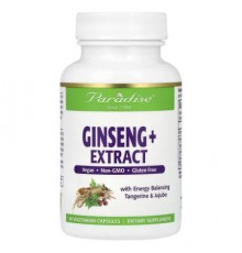 Paradise Herbs, Ginseng+ Extract, 60 Vegetarian Capsules