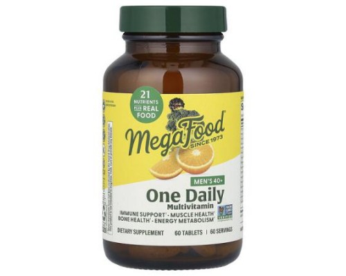 MegaFood, Men's 40+ One Daily Multivitamin, 60 Tablets