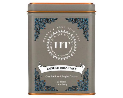 Harney & Sons, HT Tea Blend, English Breakfast, 20 Tea Sachets, 1.4 oz (40 g)