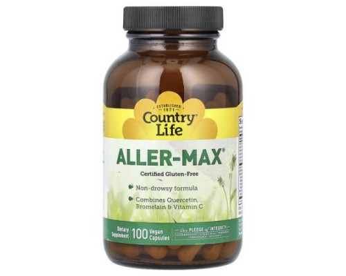Country Life, Aller-Max, 100 Vegan Capsules Country Life, Aller-Max, 100 Vegan Capsules