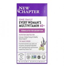 New Chapter, One Daily Every Woman's™ Multivitamin 40+, 72 Vegetarian Tablets
