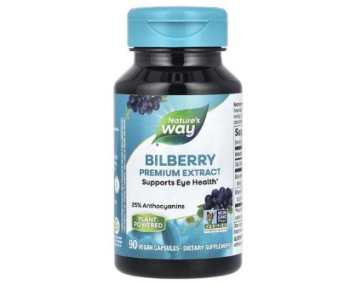 Nature's Way, Bilberry Premium Extract, 90 Vegan Capsules