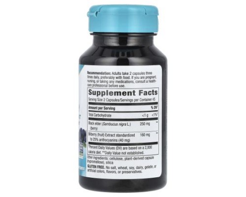 Nature's Way, Bilberry Premium Extract, 90 Vegan Capsules
