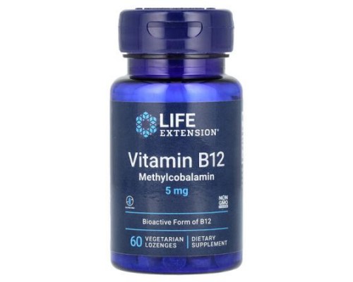 Life Extension, Vitamin B12 Methylcobalamin, 5 mg, 60 Vegetarian Lozenges