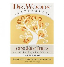 Dr. Woods, Moisturizing Bar Soap, Ginger Citrus, 5.25 oz (149 g)