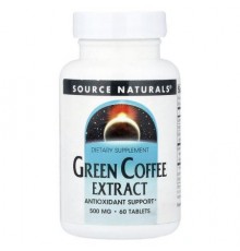 Source Naturals, Green Coffee Extract, 500 mg, 60 Tablets