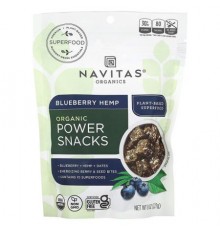 Navitas Organics, Organic Power Snacks, Blueberry Hemp, 8 oz (227 g)