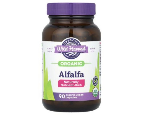 Oregon's Wild Harvest, Organic Alfalfa, 90 Organic Vegan Capsules (400 mg per Capsule) Oregon's Wild Harvest, Organic Alfalfa, 90 Organic Vegan Capsules (400 mg per Capsule)