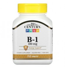 21st Century, B-1, 100 mg, 110 Tablets